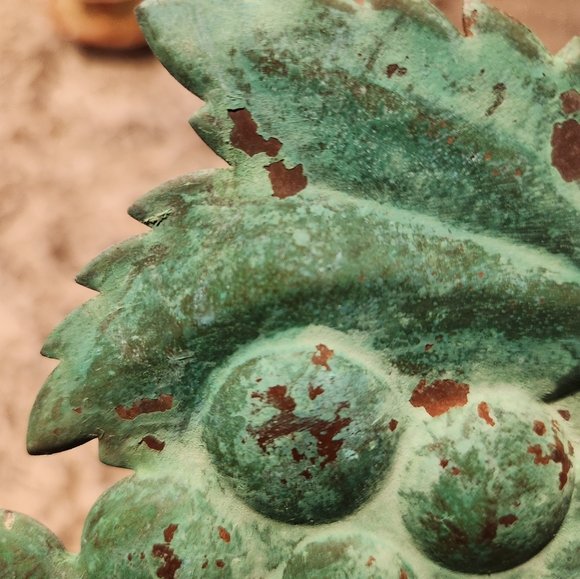 Grape Design Single Switch Plate in solid copper in Patina Blue - Picture 5 of 8